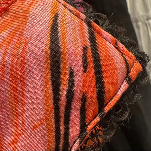 Vintage 70s/80s Mr. Stan Peacock Feather Print Button Down Woven Rayon Blend L - Picture 3 of 13